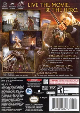 Lord of the Rings, The - The Return of the King box cover back